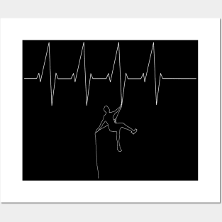 Funny ekg climbing design Posters and Art